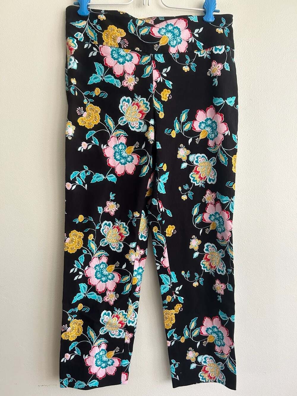 Zac & Rachel Petite Floral Print Pull-On Ankle Pants